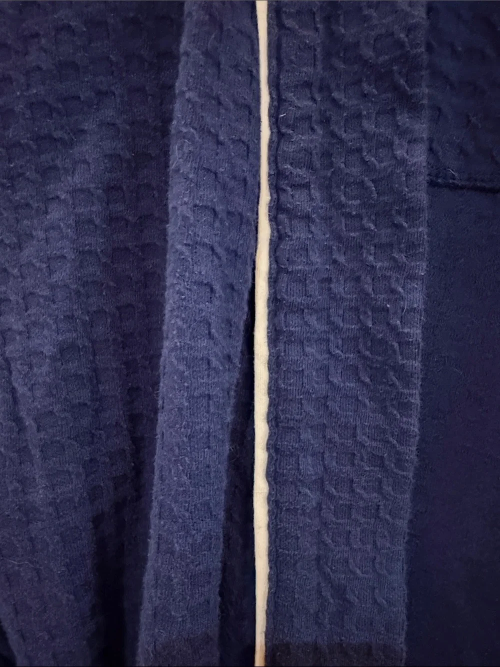 Liz Claiborne Light Navy Blue Waffle Knit Robe with pockets women’s size M